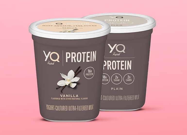 two tubs of plain and vanilla YQ